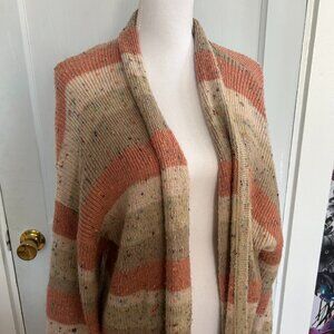 John + Jenn Speckled Striped Open Long Cardigan John + Jenn